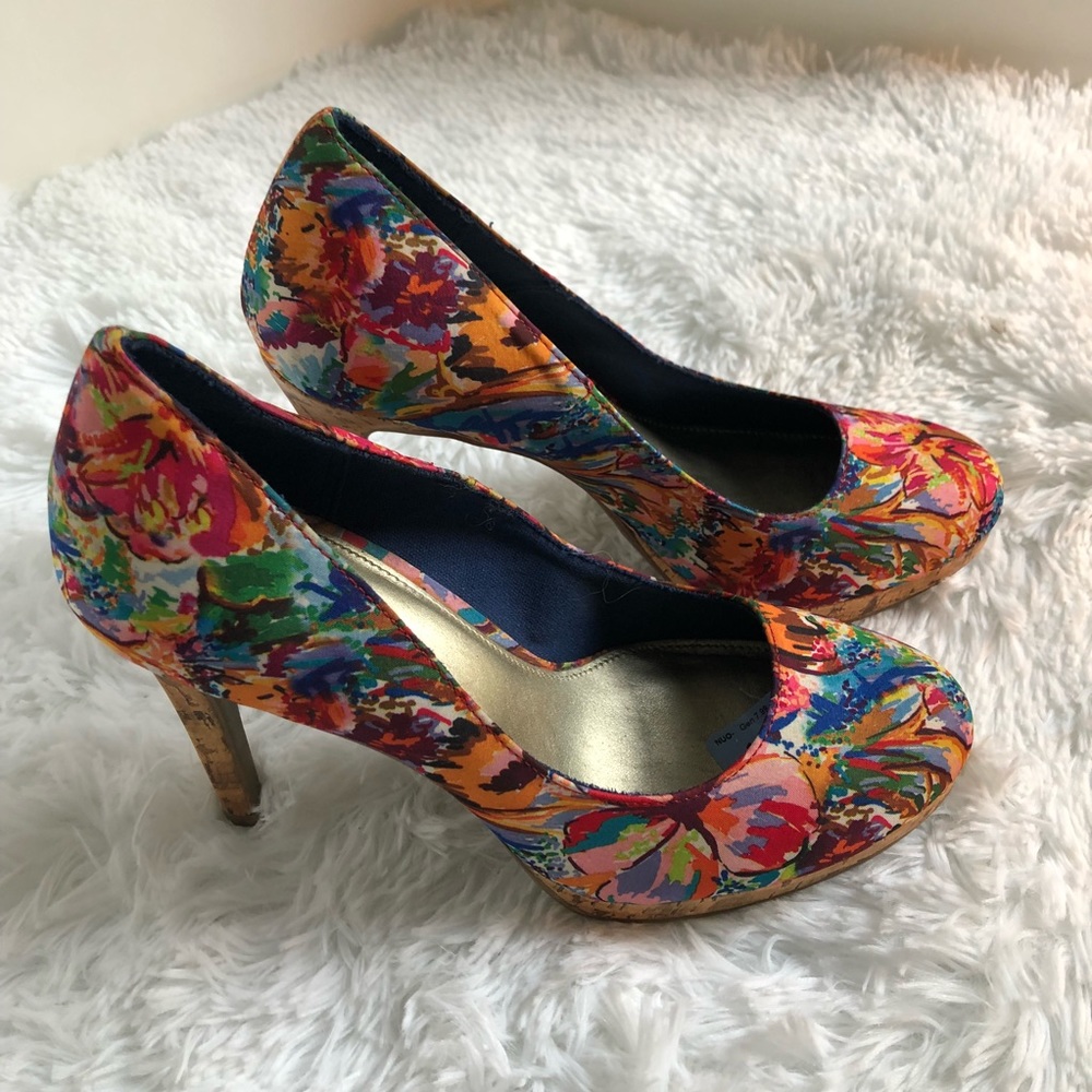 🇺🇸 FIONI Floral Pump Shoes. Size 7 - Picture 4 of 5